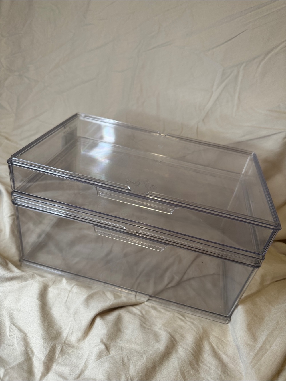 The Container Store Clear Plastic Stackable Organizer - Transparent